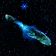 HH 46 and 47 can be seen blowing two massive ‘bubbles.’ The star is 1,140 light-years away from Earth.